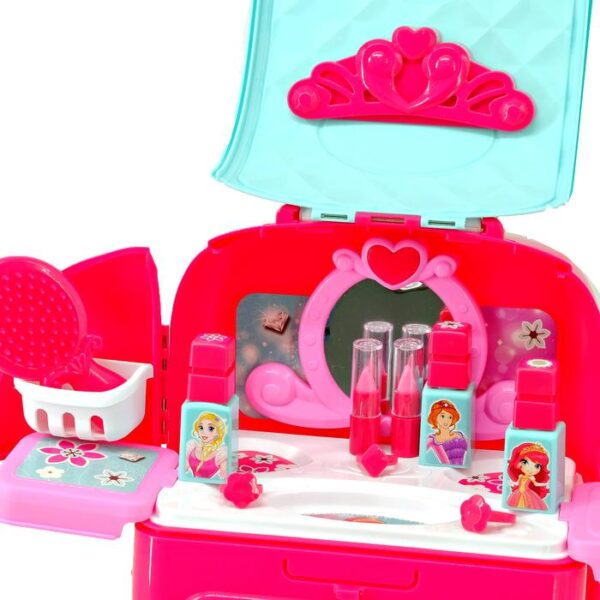 Toy Land Pretend Play Beauty Fashion Make Up  Set, Little Princess Play Set in Two in One.Back Bag Play Set.