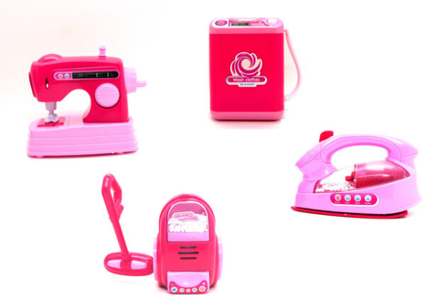 Toy Land Mini Household Appliances Toys Set for Kids ,Set of 4 in 1 Mini Home Appliances Toys Set, Battery Operated Toys Set.