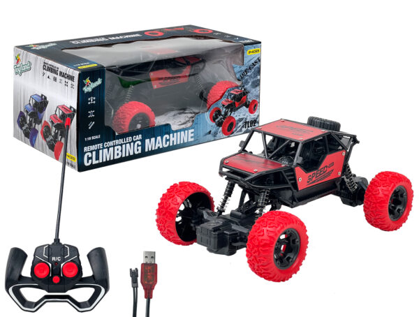 Rechargeable 1:18 Scale 2.4Ghz 4 Wheel Drive Rock Crawler Climbing RC Car for Kids