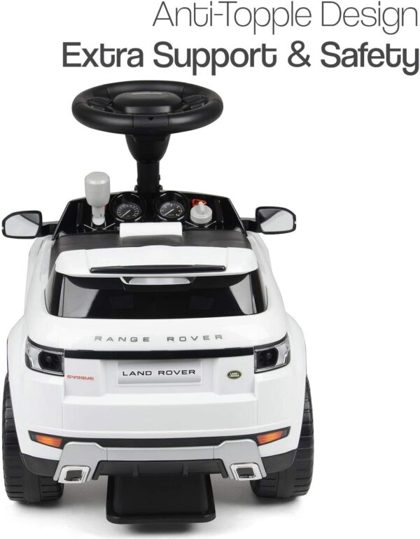 Toy Land Officially Licensed Range Rover Ride on Push Car for Toddlers with Music,White