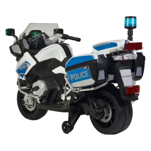 Toy Land BMW Official Licensed Balanced Electric Ride on Police Bike for Kids-BMW R-1200RT-P-White