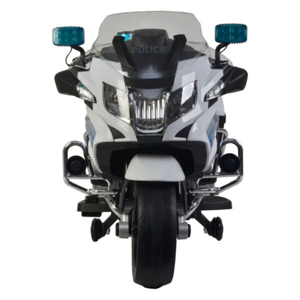 Toy Land BMW Official Licensed Balanced Electric Ride on Police Bike for Kids-BMW R-1200RT-P-White