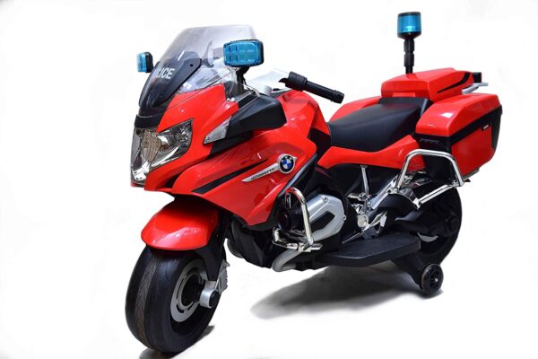 Toy Land BMW Official Licensed Balanced Electric Ride on Police Bike for Kids-BMW R-1200RT-P-Red