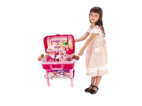 Toy Land Candy Suitcase with Light and Music and Different Types of Candys, IceCreams, Popcorns.