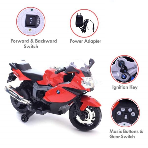 Toy Land BMW Official Licensed Electric Balanced Ride On Bike for Kids-BMW-K1300S-Red