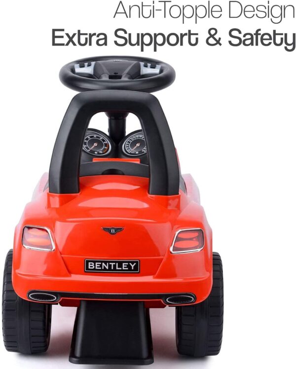 Toy Land Official Licensed Bentley Continental GT Speed Kids Ride on Push Car for Kids -ZS-326-Red