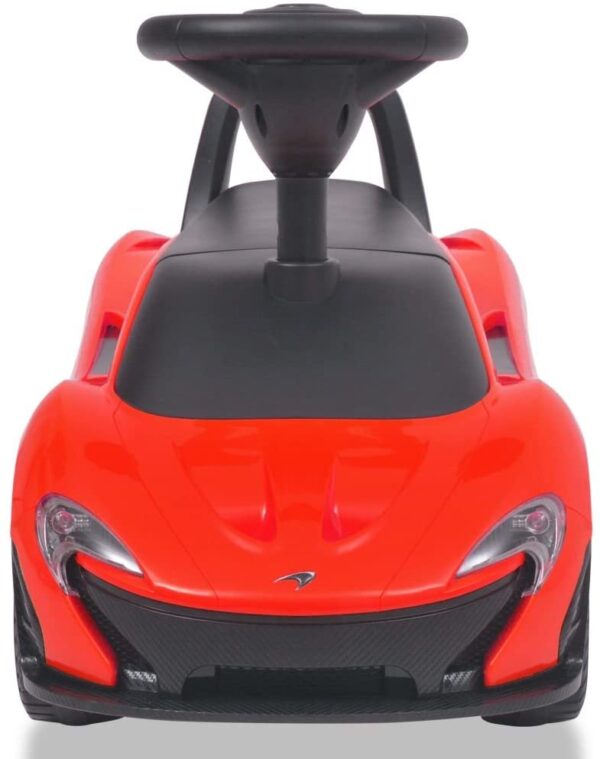 Toy Land McLaren Official Licensed Foot to Floor Ride on Push Car with Leather Seat for Kids-Red