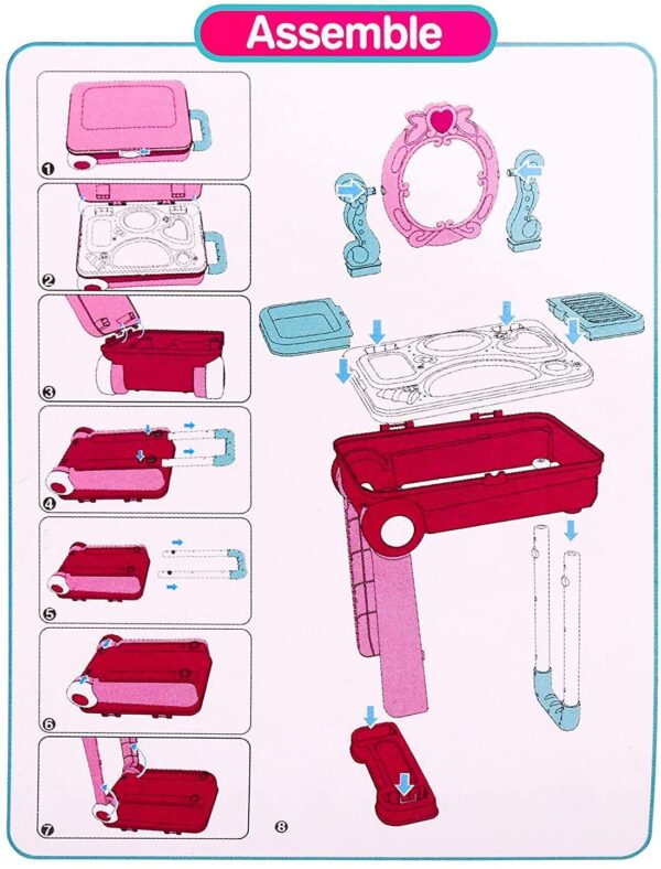 Toy Land Beauty Play Set 2 in 1 Pretend Play set For Girls.