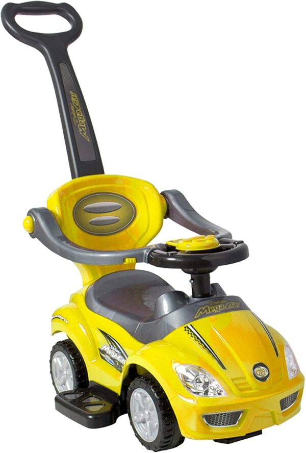 Toy Land 3 in 1 Multifunction Ride on Push Car for Kids-YelLow